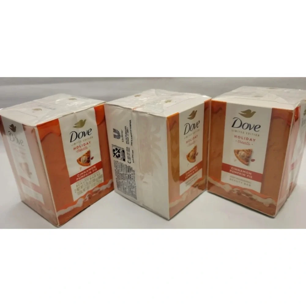 Dove Holiday Treats Limited Edition Bars of Soap - Set of 3 Cinnamon Pumpkin Pie